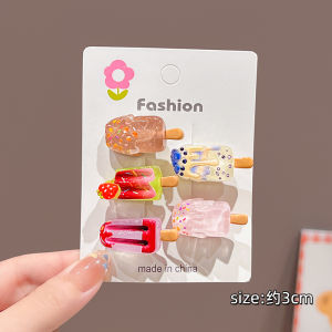 Kẹp Tóc Hình Kem Dễ Thương Cho Bé Gái Phụ Kiện Tóc Phong Cách Hàn Quốc Kẹp Tóc Hình Mỏ Vịt Cho Trẻ Em Phụ Kiện Tóc Dễ Thương