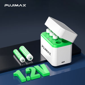 PUJIMAX 4-slot AA+4-slot AAA Battery Charger 1.2V Nickel Hydrogen Battery Comprehensive Charging Box Intelligent Light Switch