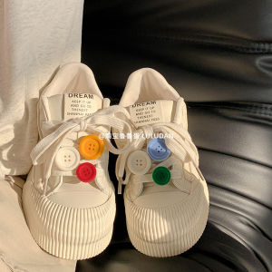 Original Design Womens Casual Style Board Shoes Spring 2025 Fashion Trend White Sneakers Versatile Flat Heel round Toe