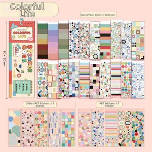 XINMO | Geometric Minimalist Multi-material Student Note Markers Scrapbooking Stickers