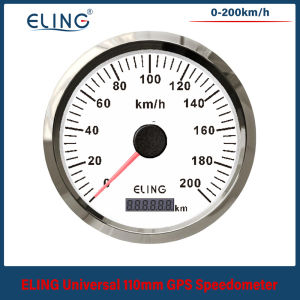 ELING 110mm GPS Speedometer Odometer 0-200km/h for Auto Marine Boat RV with Red Yellow Backlight 12V 24V