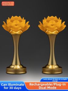WANGJIXIANG | LED Buddhist Lamp Lotus Guanyin Design