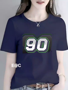 KAOS ATASAN WANITA PREMIUM ANGKA 90 DTF BERKUALITAS