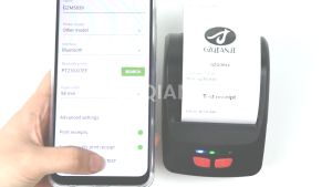 Mini Portable 2 Inch Wireless USB Thermal Printer Receipt Bill Ticket with 58mm Printing Paper Compatible with iOS Android Windows for Restaurant Retails