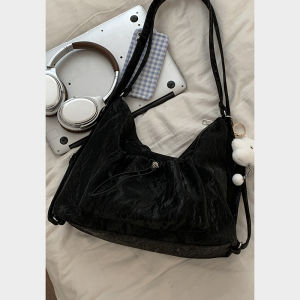 Casual Large Capacity Tote Bag for Women 2024 New Fashion Japanese and Korean Style Double Root Zipper Closing Shopping Bag Shape