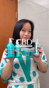 CBD Keratin Pro Daily Shampoo dan Conditioner 1000ml - Mengatasi Rambut Rontok - Menutrisi Rambut - Melembutkan - Kosmetik Herbal Online