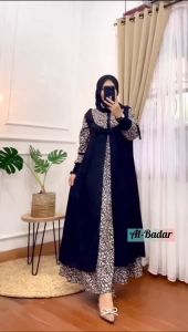 GAMIS CERUTY MIX SHAKILA IMPORT MOTIF BUNGA TERBARU ALBADAR COLLECTION/GAMIS OUTER/GAMIS CANTIK/PROMO TERBAIK/BISA COD