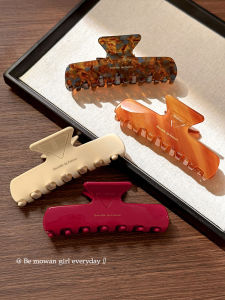 Acetate Rectangle Hair Claw Womens Minimalist Style Versatile French Shark Clip High-End Feeling Suitable for All Kinds of Hairdos