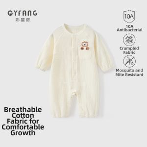CAIYINGFANG | Breathable Summer Newborn Onesie Long Sleeve Cotton