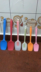 Spatula Sendok Silikon Food Grade Transparan / Spatula Sekop Pengaduk Adonan & Masakan Large 28CM
