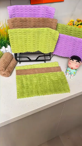 ผ้าเช็ดโต๊ะ 5/10แผ่น 25x25 สีสุ่ม อเนกประสงค์ ซับน้ำได้ดีเยี่ยม แห้งเร็ว เนื้อผ้านุ่ม ผ้าเช็ดจาน