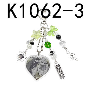 Handmade Y2K Anime The Guy She Was Interested In Wasnt A Guy At All/Green Yuri Keychains Jewelry Charm Gift
