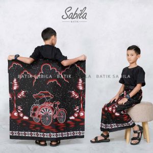 Sarung anak laki laki sd dan smp bermotif bergambar wayang terbaru 2024 premium  motif batik hadroh