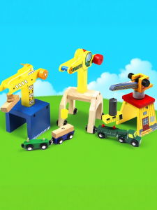 Early Education Toy Crane Wooden