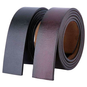 No Buckle 3.5cm Width Cowskin Genuine Leather Belt Men Without Automatic Buckle Strap Male Black Brown