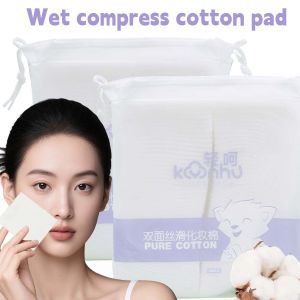 Dual-Layer Water-Saving Cotton Pads 100-500pcs Silky Smooth & Textured Sides for Toner/Eye/Lip Care 100% Cotton Compress 5x6cm Extra Large for Face Mapping