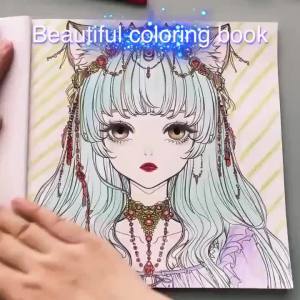 1pc Art Coloring Book 22 Page Coloring Books Gift For Birthday Party Relieve Stress Kill Time Graffiti Painting Drawing Art Book