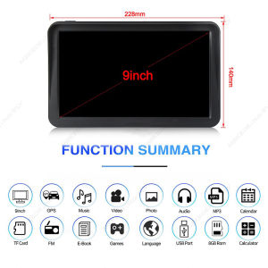 9" Car GPS Navigation HD Touch Screen 2025 NEW European MAP Navigator Truck TF Video Player FM Transmitter Hi-Fi Speaker 2500mah