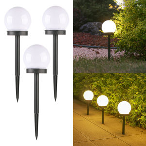 3Pcs Solar Sphere Lawn Light with Intelligent Light Control Path Lights for Garden Lawn Yard Patio