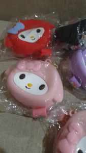 DOMPET KOIN GANTUNGAN KUNCI JELI SILICON SANRIO