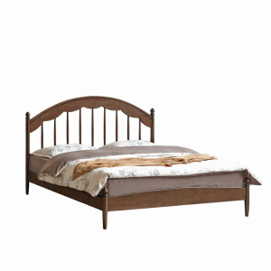 WEISHA | Giường Gỗ Phong Cách Vintage Đơn Giản 1.8m