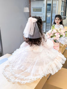 Váy Công Chúa Tay Dài Phong Cách Lolita Sinh Nhật Cho Bé Gái Mùa Xuân Thu Váy Công Chúa Dài Họa Tiết Hoa Váy Sinh Nhật