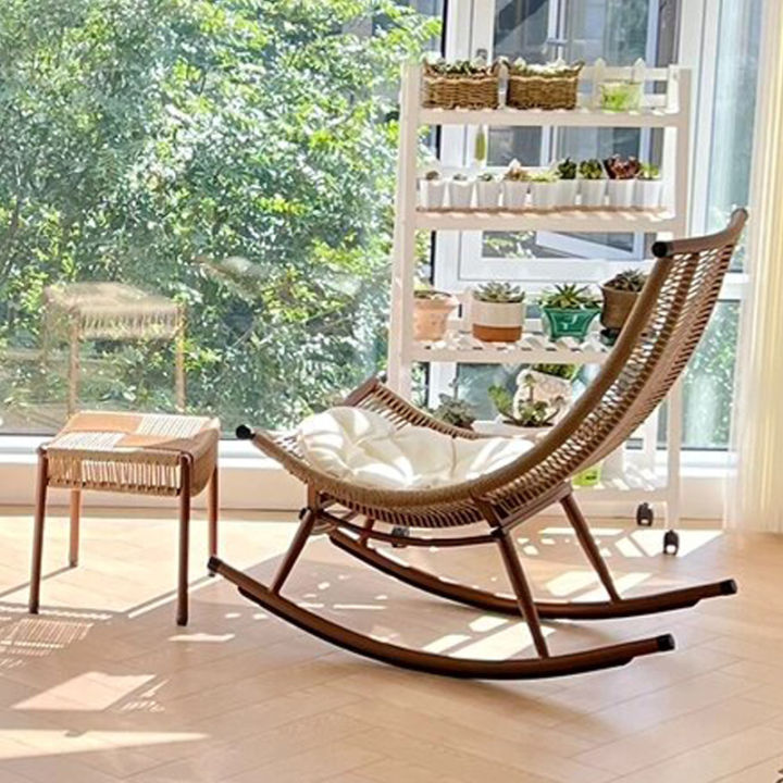 Rocking Chair Recliner Adult Garden Balcony Home Casual Chair Bean Bag