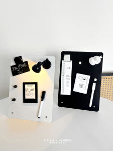 Magnetic Office Memo Board Desktop Sticky Notes Holder Vertical Fridge Magnet Reminder Board Business Supplies Storage