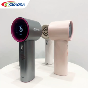 YIMAODA Mini Fan USB Handheld Stand up Desktop Fan Portable Strong Wind 100 Speed High Speed Fan Digital Display Adjustable Wind Speed Turbocharged Fan Suitable for Outdoor Space Adjustment and Rapid Cooling Durable and Convenient Fan S001-2