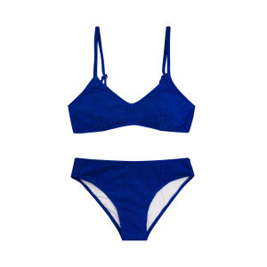 NUOXIAOJIE | Purple Adjustable Straps Braless Small Bust Gathering Comfort Bikini Set