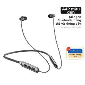 Tai Nghe Bluetooth Không Dây Thể Thao Cổ Treo Thời Trang Cao Cấp Dành Cho Nam Và Nữ Thiết Bị Âm Thanh Di Động Có Thể Sạc Lâu Dài