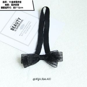 Princess Style Baby Girl Birthday Hairband Black Butterfly Knot Full Month Headwear Hundred Days Ceremony Photography Accessory