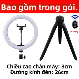 Đèn Selfie Ring LED Có Chân Máy Và Điều Khiển Từ Xa 3 Chế Độ Điều Chỉnh Độ Sáng Đèn Chụp Ảnh 50cm Dành Cho Video YouTube Livestream Trang Điểm Đèn Bổ Sung Ánh Sáng