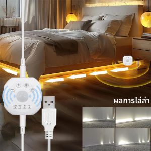 Motion Sensor บันไดไฟนีออน Strip พร้อม Chase Effect USB Motion Activated Closet Light 5V นีออน LED Strip สําหรับห้องนอนหน้าแรก