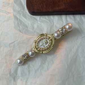 French Style Pearl Rose Hair Clip Womens Bangs Hairpin Original Design Side Hair Clip Elegant Hair Accessories