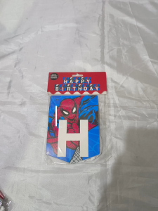 Banner Tulisan Happy Birthday HBD Ulang Tahun Ultah Anak Laki Karakter