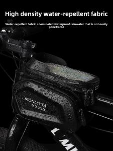 MONLEYTA | Bicycle Mountaineering Bag Mountain Bike Road Bicycle Frame Bag Storage Pouch Cycling Accessory Universal Manliata X0616174451