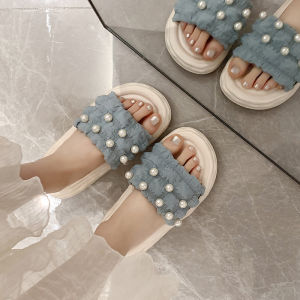 Fashionable Fairy Style Womens Slippers for Summer with Anti-Slip and Thick Sole Ideal for Beach Vacation and Daily Use