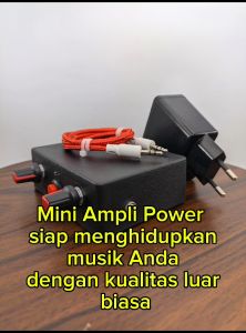 Power Ampli Mini Stereo 2 Potensio On Off + Input Aux (free kabel AUX) Bluetooth