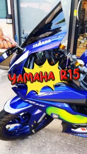 น็อตรุกระจก น็อตยึดขากระจก น็อตยึดกระจก Yamaha R15 เลสสีไทเทแหวนทอง