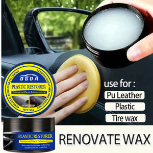 Car interior renovation wax - Plastic parts repair agent tire protection and gloss RV interior repair agent