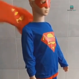 Kids Superhero Costume Full Set – Boys Dress Up Outfit with Shirt Pants & Mask