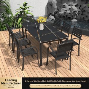 FENGZHAOHUANG | Outdoor Rattan Garden Patio Furniture Simple Leisure Chairs and Tables
