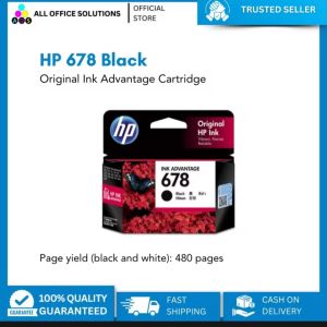 AOS HP 678 Black Ink Cartridge