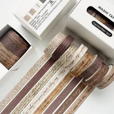 Gimue | Vintage Checkered Pattern Washi Tape for Journal Scrapbooking