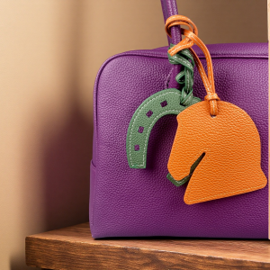 Handmade Leather Horse Head & Horseshoe Charms Set-Premium Thick Leather-Mix & Match Colors-PU Leather-Ideal Bag Accessory