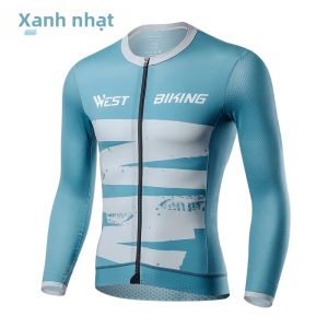 West Biking | Áo Xe Đạp Dài Tay WEST BIKING Dành Cho Nam Nhanh Khô Thoáng Khí Có Khóa Kéo Phản Quang Thích Hợp Cho Xe Đạp Đường Trường Xe Đạp Leo Núi Mùa Xuân Thu