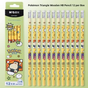 Morning Light Pokemon Triangle Pencil Safe 2B Grasp Correction Primary School Children Triangle HB Special for Kindergarten And Exam Answering