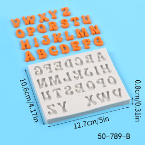 Alphabet Number Silicone Mold Cake Decorating Uppercase Lowercase Letter Fondant Chocolate Candy Sugarcraft Baking Mould