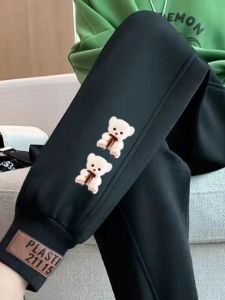 High-Waist Slimming Womens Sport Pants Loose Ankle-Length Casual Polyester Fiber Lightweight Summer Fashion Elastic Waist Band